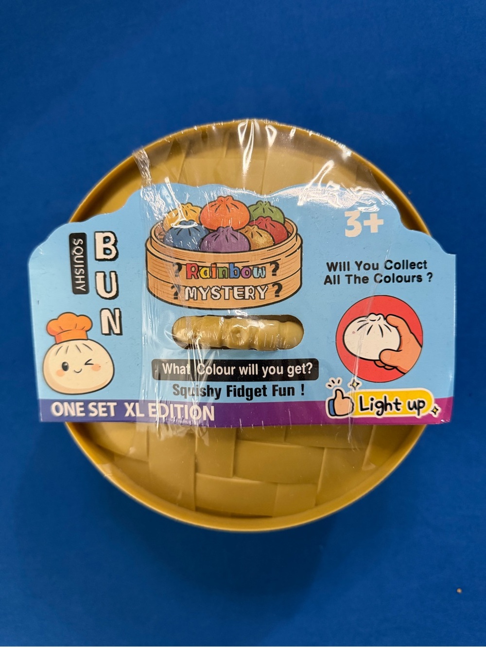 Squishy Bun Mystery Light-Up Fidget Toy - Yellow